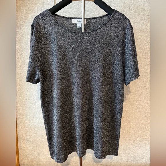 CeCe Tops - CeCe Women's Gray sparkly Top